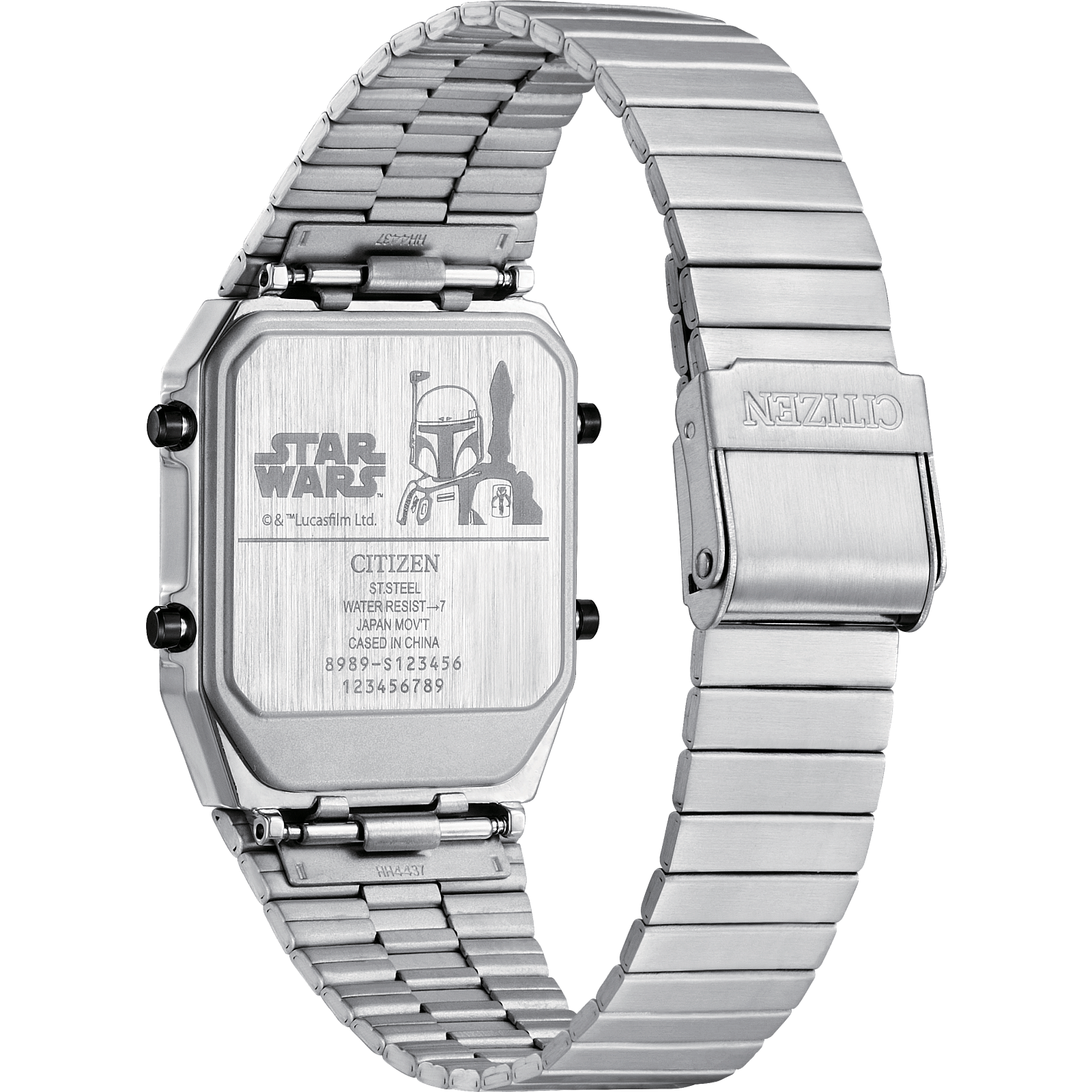 Reloj Citizen Boba feet edición especial Star Wars para caballero movimiento de cuarzo JG2110-51W | Elegancia Relojeria